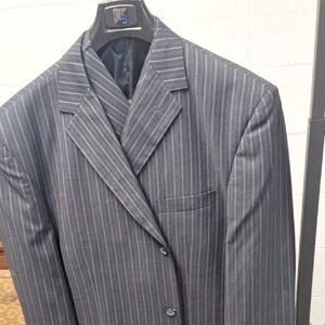 Classic Charcoal Pinstripe Men's Suit